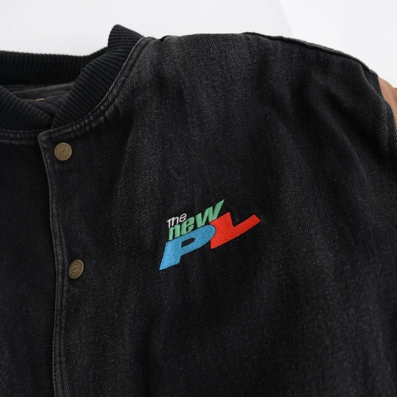 HH Co The New PL Logo - Vintage Western Concepts Black Brown Denim Jacket - Picture 10 of 15